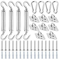 Sun Shade Sails Hardware Kit, M5 Triangle Rectangle Sun Shades Installation, Stainless Steel Turnbuckles for Shade Sail Hardware Kit, Awning Attachment Set for Patio Garden Outdoors