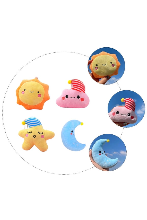 Key Chain Pendants Star Shape Moon Shape 4Pcs 3.93X3.93X0.79In