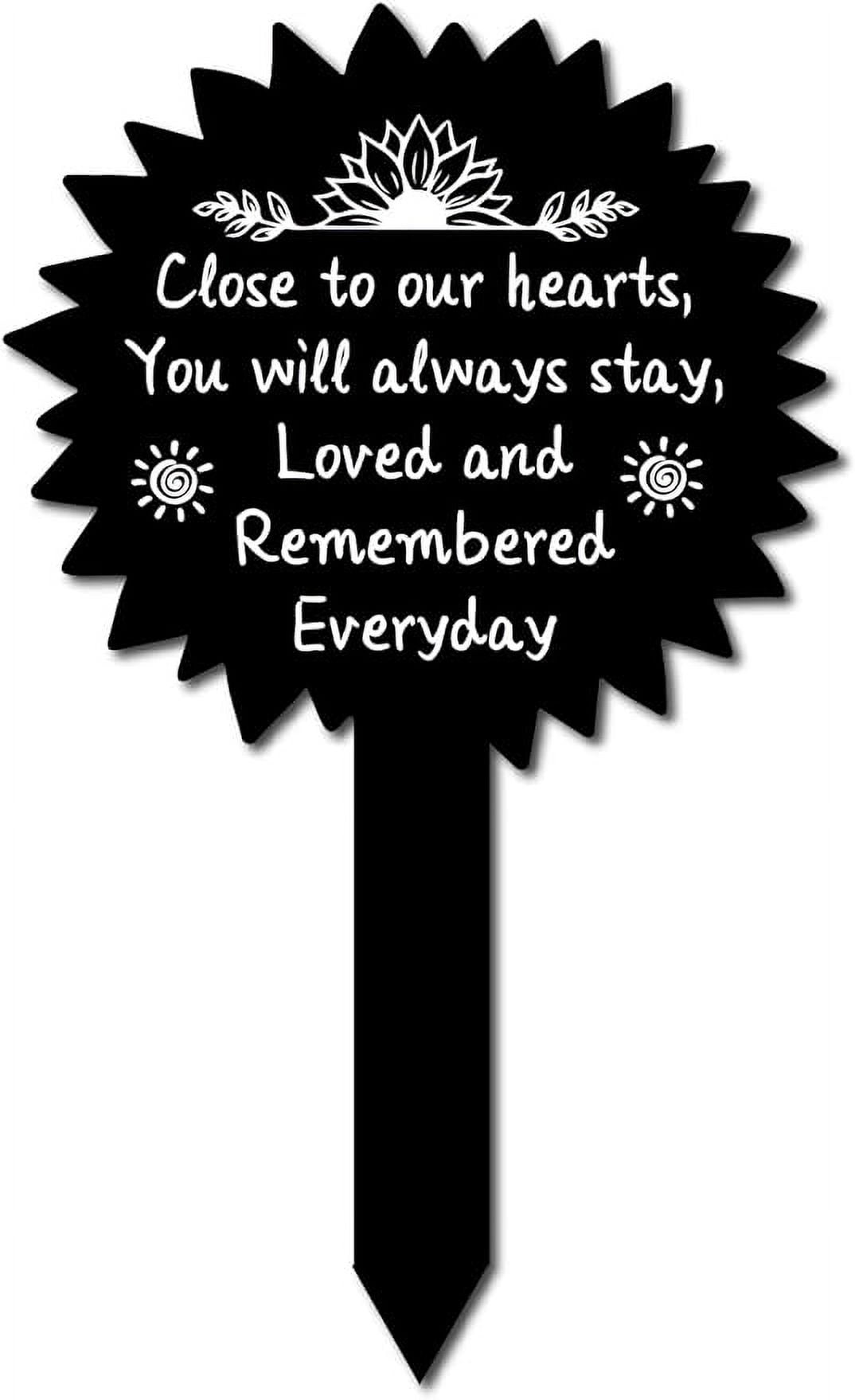 Sun Shape Memorial Stakes Grave Printing Remembrance Plaque Acrylic