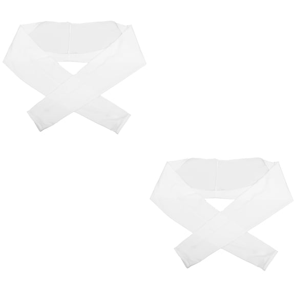 OULII Sun Protection Arm Sleeves Uv-Resistant Comfortable White for Cycling 2Pcs