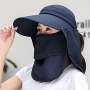 Sun Shield Wide Brim Sun Hat for Outdoor Travel Hiking Cycling UPF 50+ Adjustable Beach Season Ready Lightweight Sun, Navy