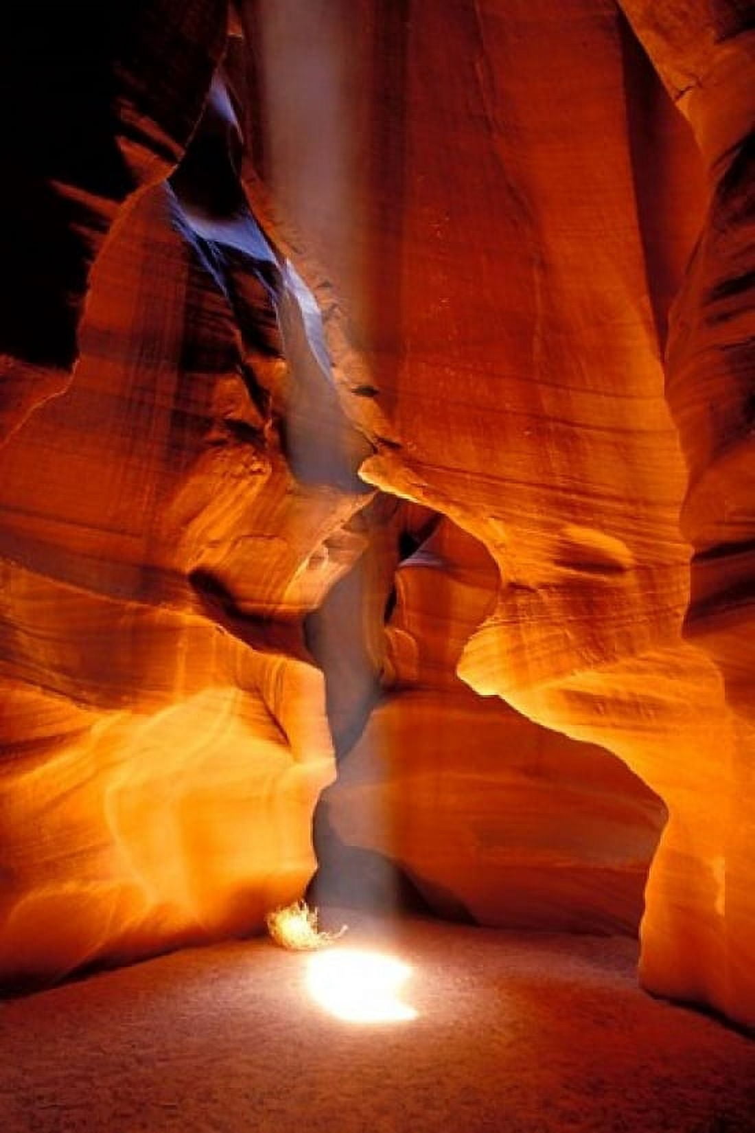 Sun Shining Beam of Light onto Canyon Floor Upper Antelope Canyon Canvas Art - Jaynes Gallery  DanitaDelimont (12 x 17)