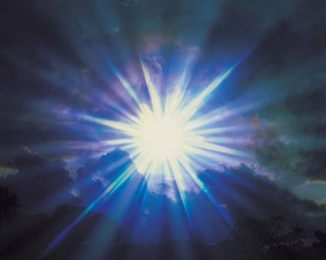 Sun Shinning Through Cloud in Sky Lens Flare Canvas Art - Panoramic Images (16 x 13)