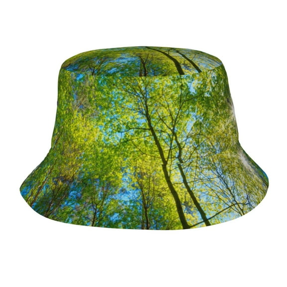 Sun Shinning Trees Nature Bucket Hat for Men Women Fisherman Outdoor Summer Travel Hiking Caps