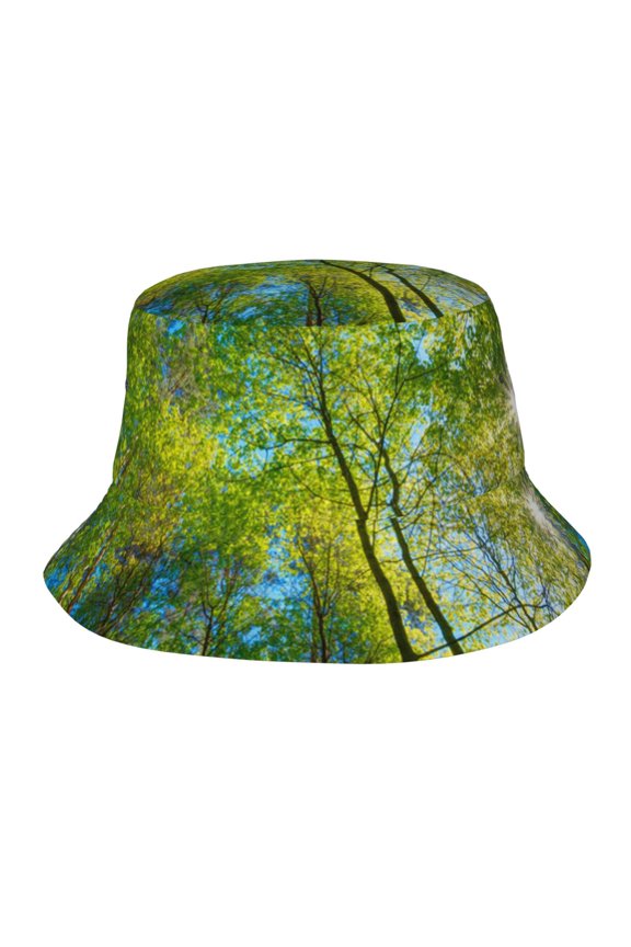 Sun Shinning Trees Nature Bucket Hat for Men Women Fisherman Outdoor Summer Travel Hiking Caps