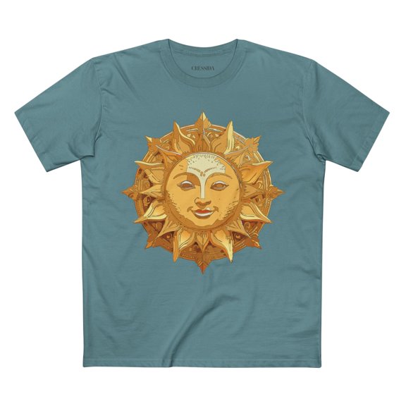Sun Shirt, Shirt with Sun, Tee Shirt with Gold Sun