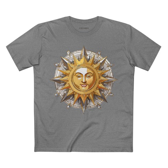 Sun Shirt, Shirt with Sun, Tee Shirt with Gold Sun
