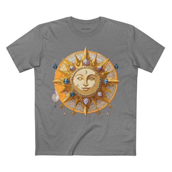 Sun Shirt, Shirt with Sun, Tee Shirt with Gold Sun