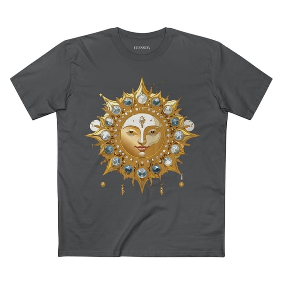 Sun Shirt, Shirt with Sun, Tee Shirt with Gold Sun