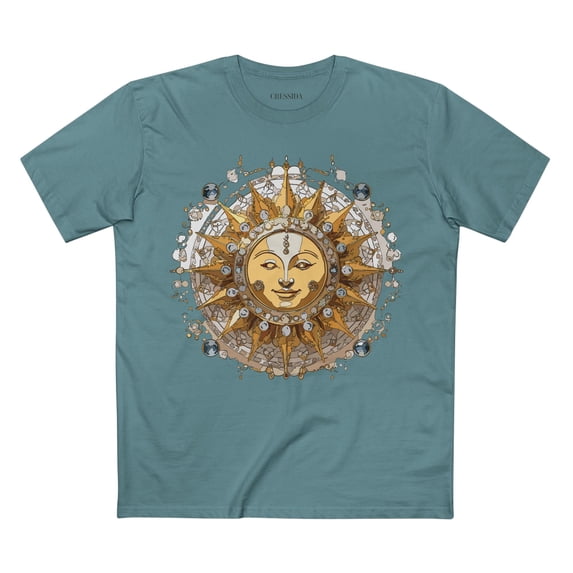 Sun Shirt, Shirt with Sun, Tee Shirt with Gold Sun