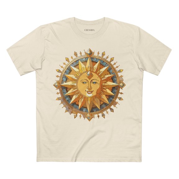Sun Shirt, Shirt with Sun, Tee Shirt with Gold Sun