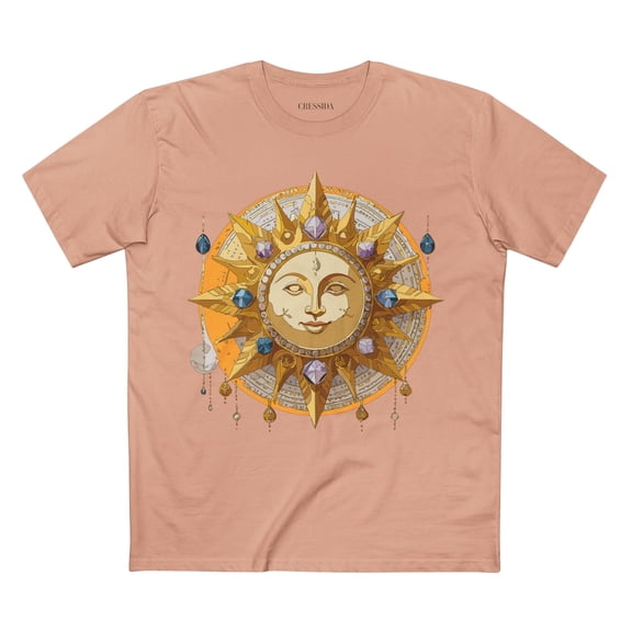 Sun Shirt, Shirt with Sun, Tee Shirt with Gold Sun