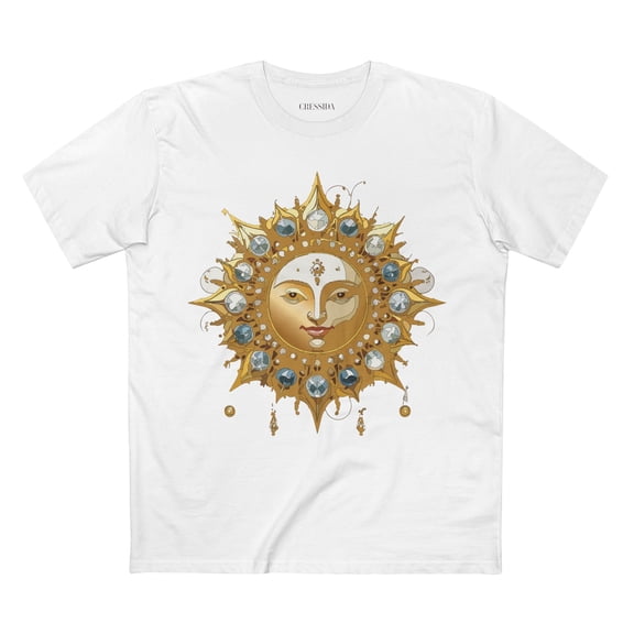 Sun Shirt, Shirt with Sun, Tee Shirt with Gold Sun