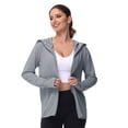 thumbnail image 1 of Sun Shirts Women UV Protection Clothing Plus Size Hooded Coat For Women Lightweight Casual Wear Spring Summer Fall Outerwear With Pockets Comfortable Loose Fit Long Sleeve Jacket, 1 of 9