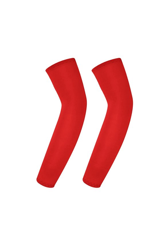 Sun Sleeves UV Arm Protection for Men & Women Lightweight Cooling Sleeves Red L