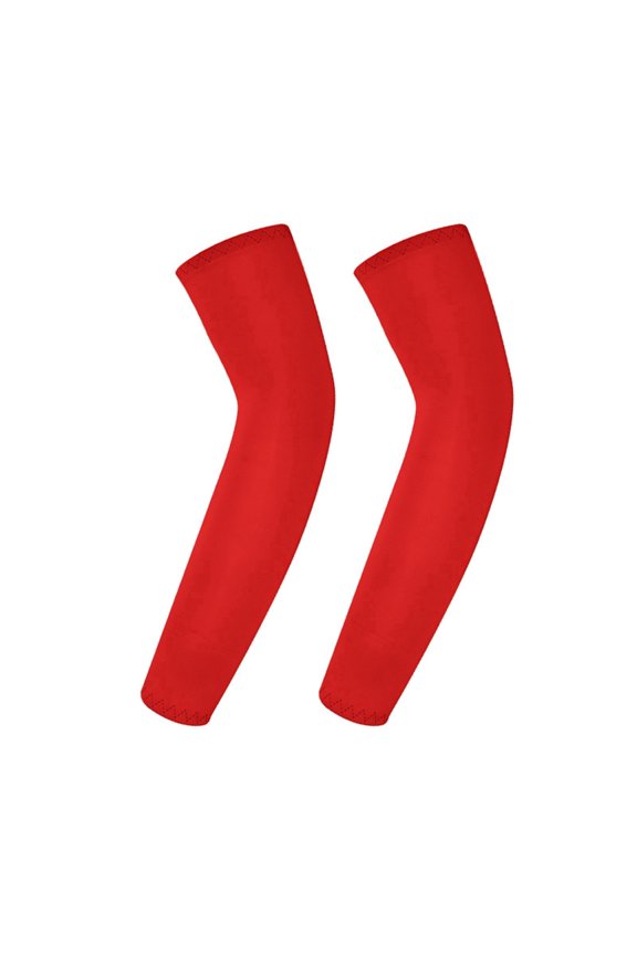 Sun Sleeves UV Arm Protection for Men & Women Lightweight Cooling Sleeves Red One Size