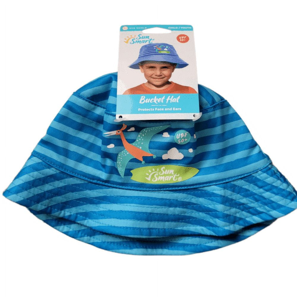 Sun Smart Bucket Hat, Sun Shield UPF 50+, Protects Face and Ears, Blue