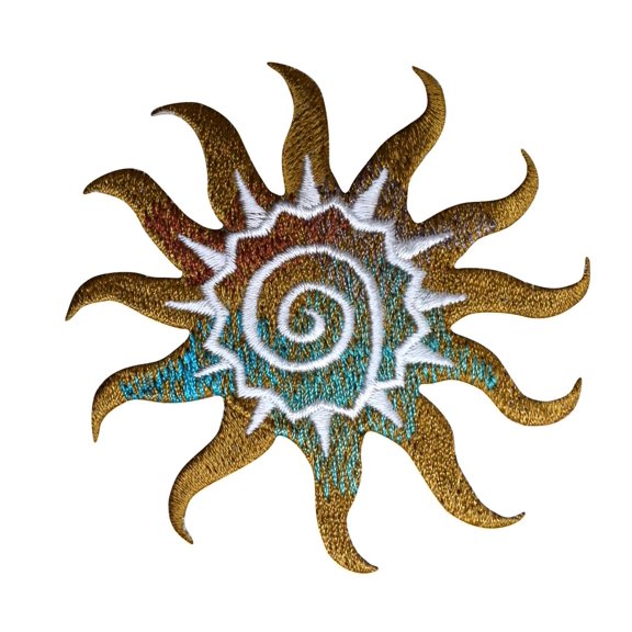 Sun - Southwest style - Iron on Applique - Embroidered Patch