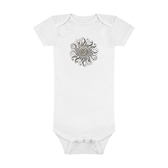 Sun Spiral Design Infant Bodysuit - Choose from Three Beautiful Shades