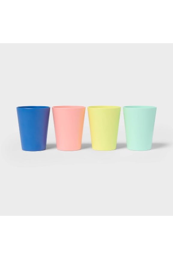4pk Low Drinkware 11.5oz Multicolor BPA-Free Plastic Cups