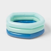 Sun Squad Mini 3 Ring Oval Kiddie Pool 43 gal Blue 5.91x1.97x7.87