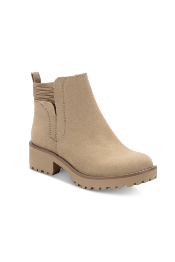 Booties Stretch Chelsea Ankle, Chunky Lug Platform Desert MC, 6.5MUS