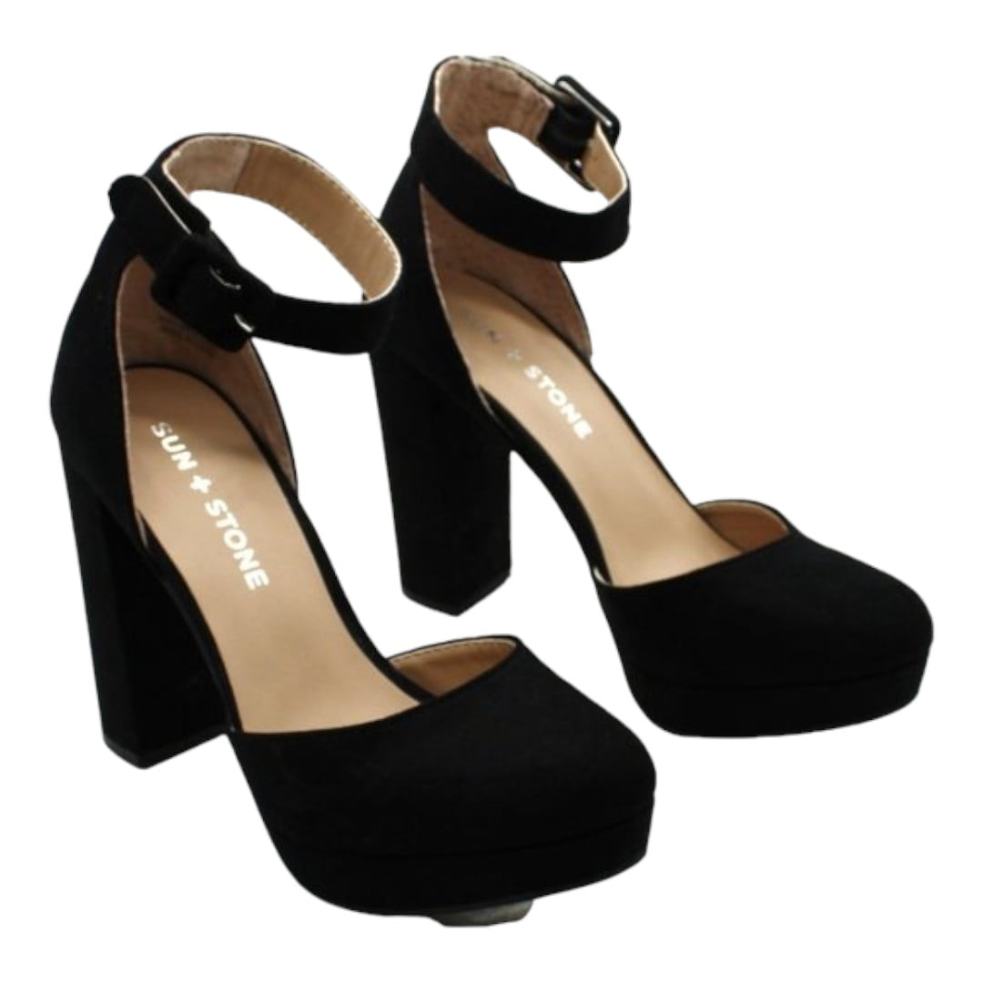 Sun + Stone Estrella Block-Heel Pumps - Walmart.com