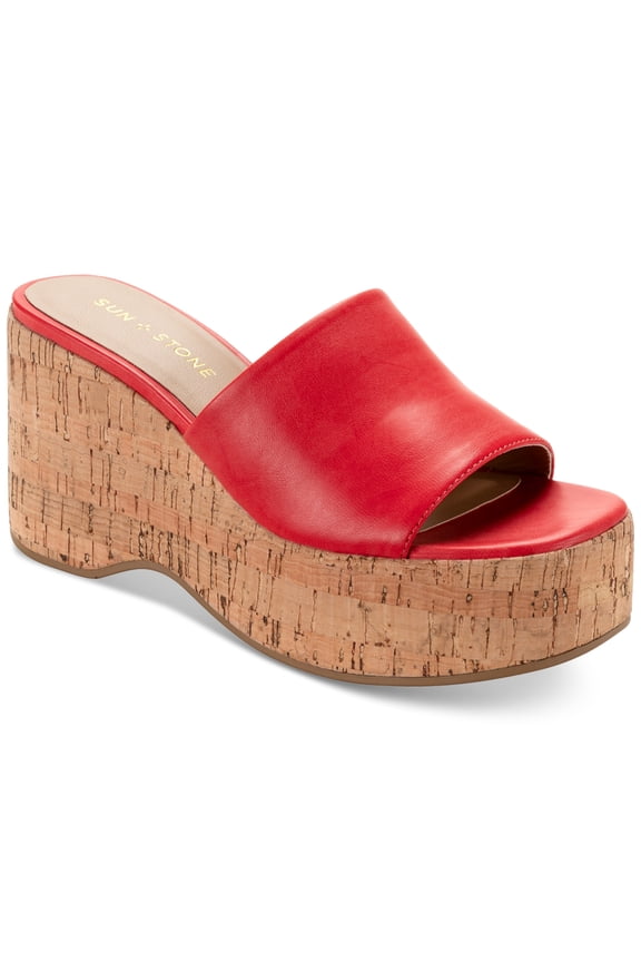 Sun Stone Finleighh Slide Sandals Coral Smooth 5M