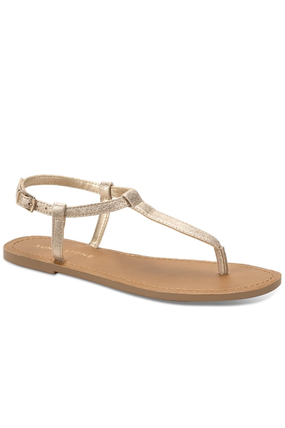 Sun Stone Krisleyy Flat Sandals Platino Smooth 5M
