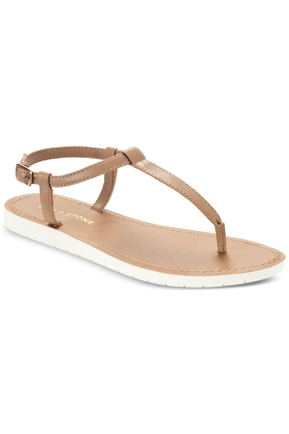 Sun Stone Kristi T-Strap Flat Sandals Tiramisu 9M