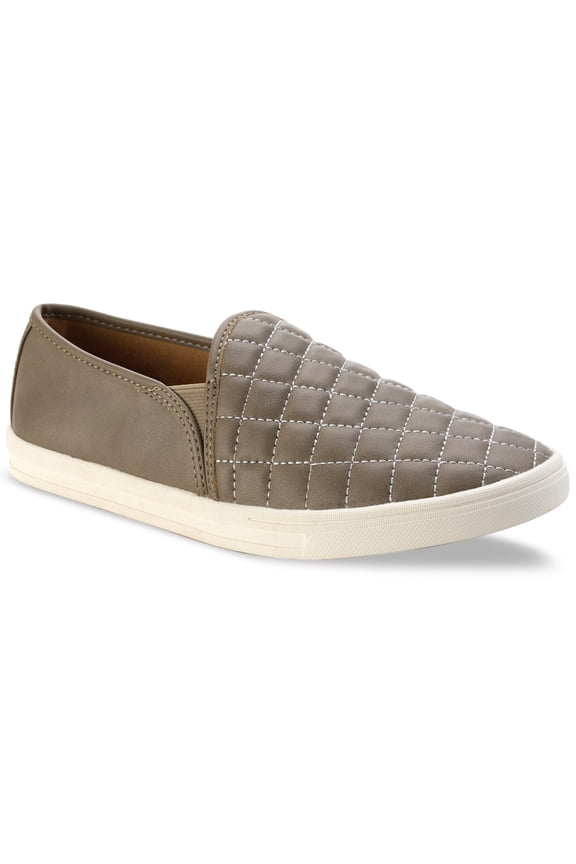 Sun Stone Mariam Quilted Slip-On Sneaker Taupe 10.5M