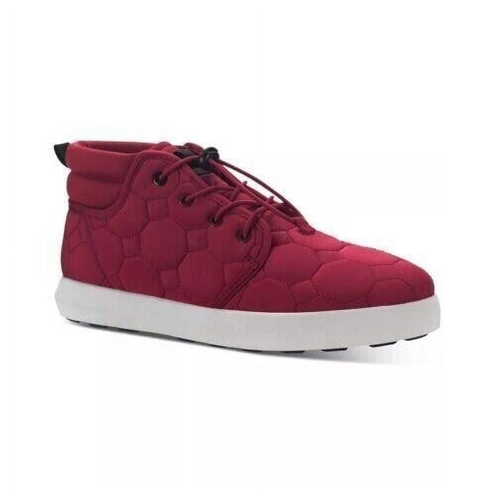 Sun + Stone Men Lace Up Quilted Puffer Boots Fin Knit Fabric  display picture 1
