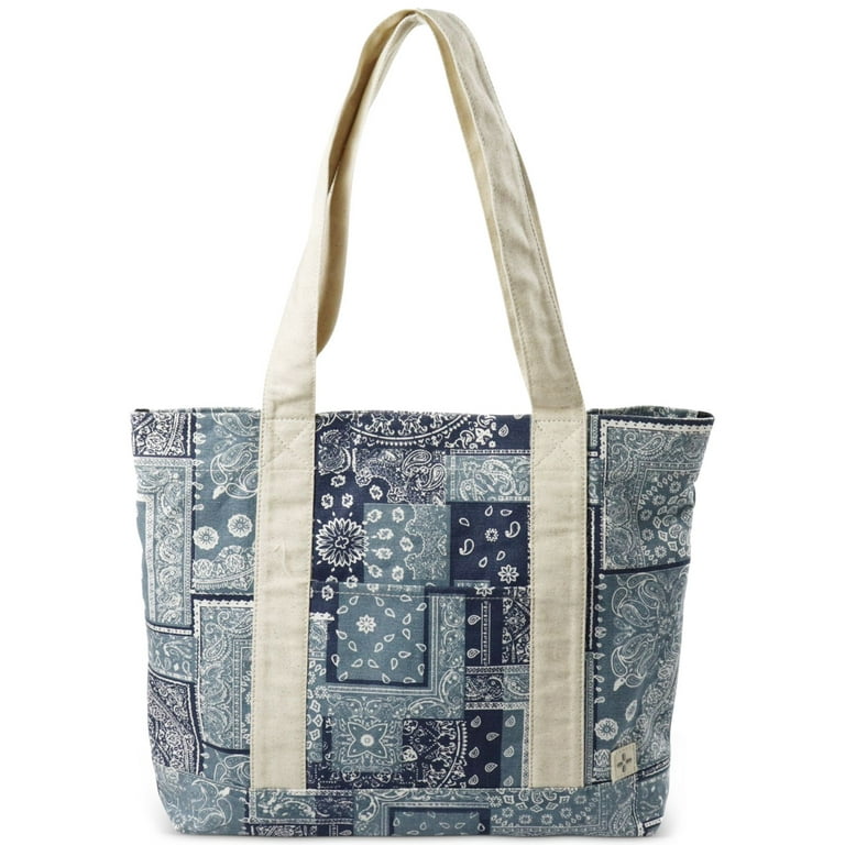 Bags, Large Blue Bandana Print Handbag