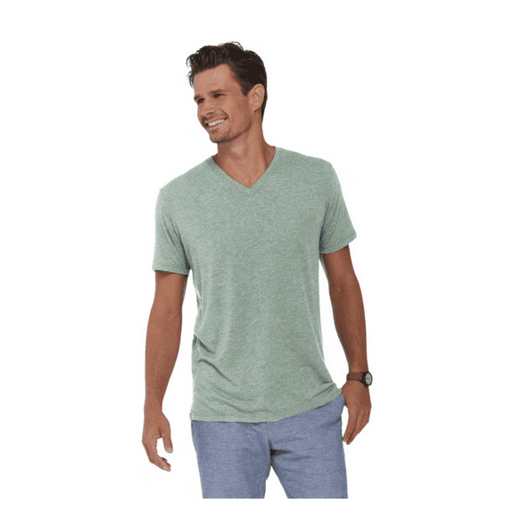 Sun + Stone Men's Regular-Fit Nep V-Neck T-Shirt, Tear Drop, Small