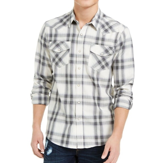 Mens Shirt Button Down Tyler Western Plaid XL