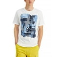 thumbnail image 1 of Sun + Stone Men's Stars & Stripes Patchwork Graphic T-Shirt Bright White-Medium, 1 of 2