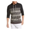 thumbnail image 1 of Sun Stone Mens Black Logo Graphic Long Sleeve Classic Fit Draw String Hoodie S, 1 of 3
