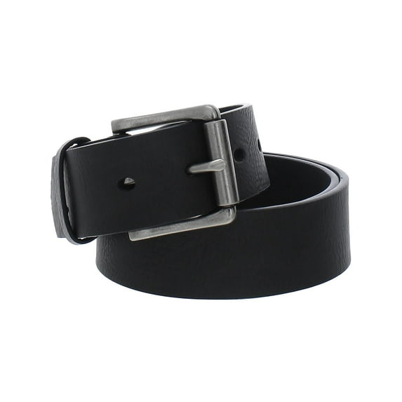 Sun + Stone Mens Faux Leather Buckle Casual Belt