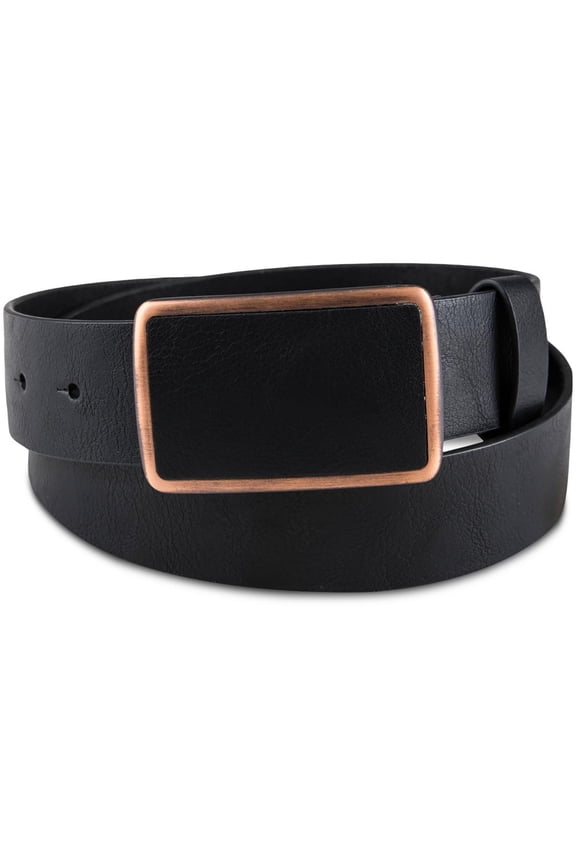 Mens Faux Leather Buckle Casual Belt