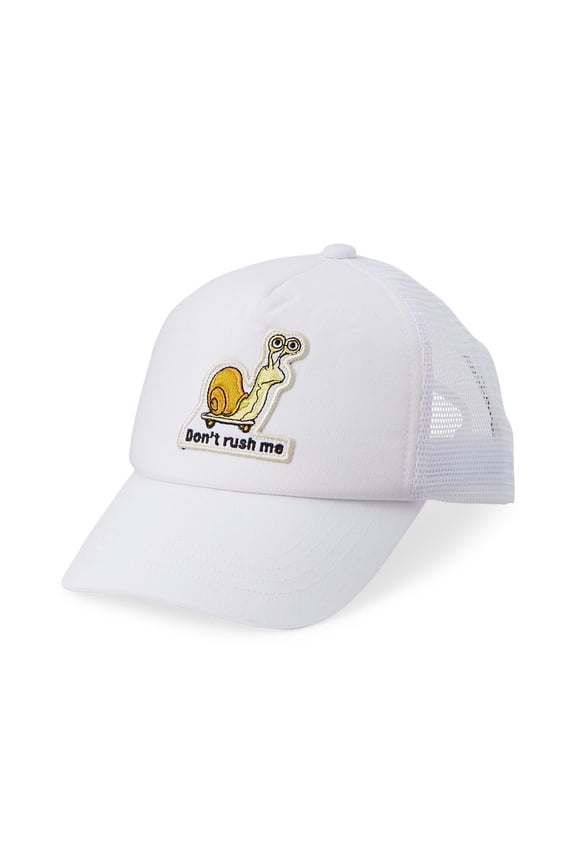 Sun+Stone Men's Snail Graphic Cap Don't Rush Me White OS B4HP