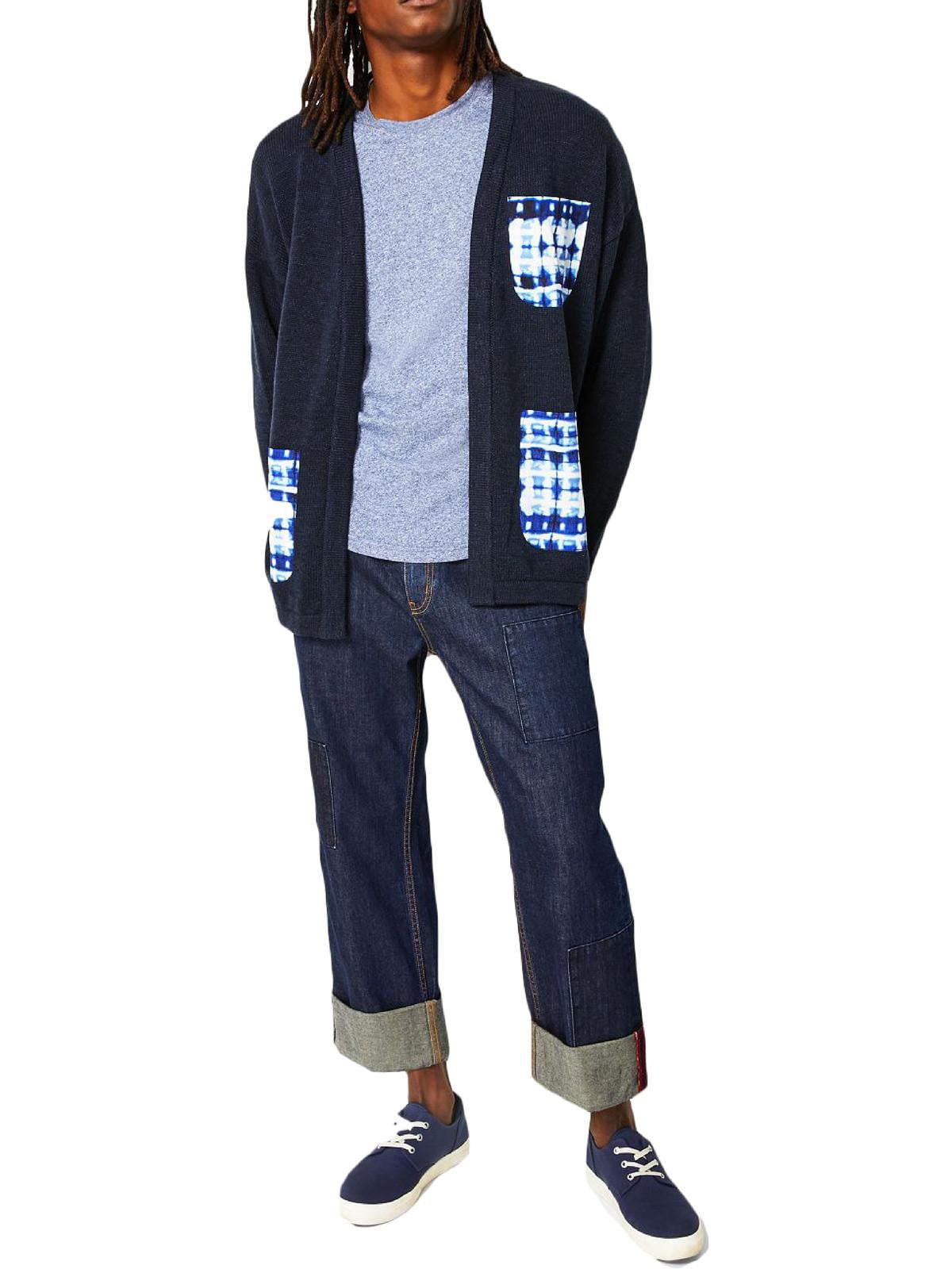Sun + Stone Mens Woven Shell Cardigan Sweater - Walmart.com