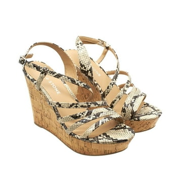 Sun   Stone Natasha Wedge Sandals, (size 5.5)