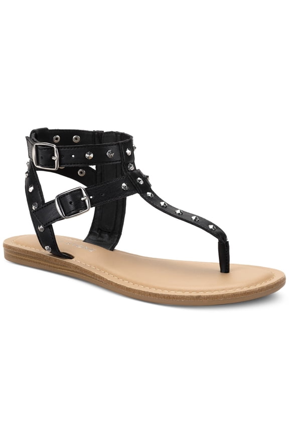 Sun Stone Olindaa Gladiator Sandals Black Smooth 5.5M