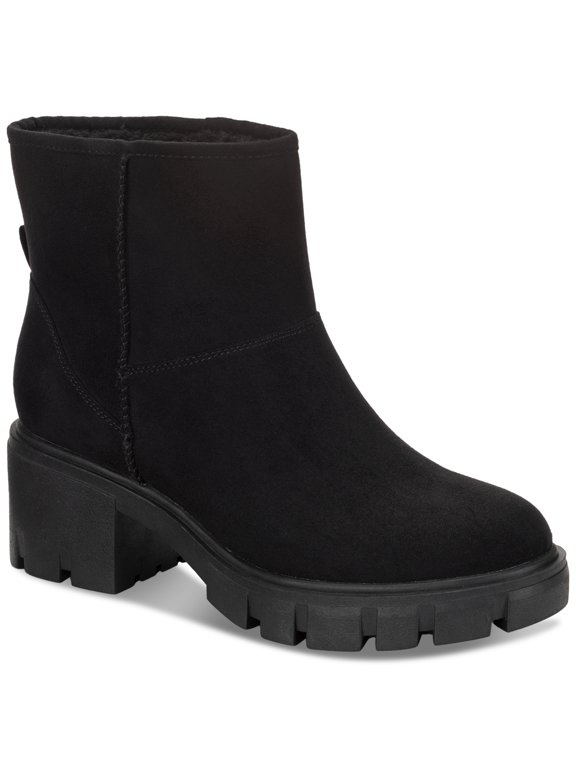 Sun Stone Riyaa Womens Dress Booties, Black Micro, Size 7M