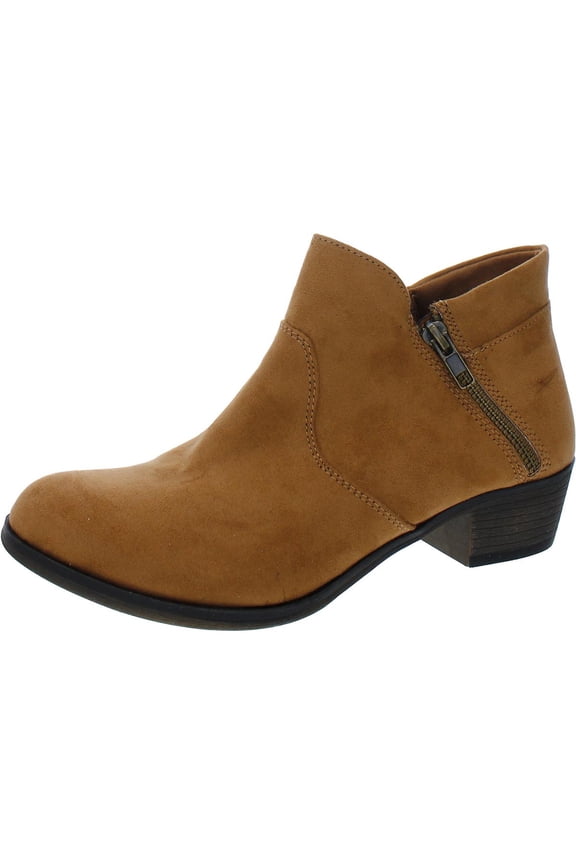Womens Abby Faux Suede Ankle Booties