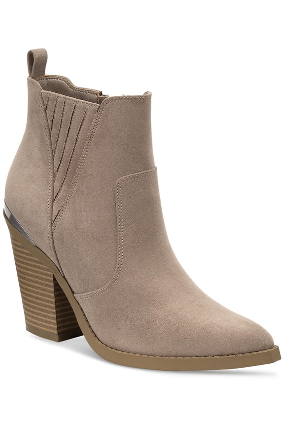 Womens Abiigail Microsuede Pointed Toe Ankle Boots