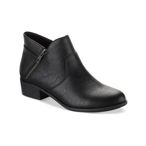 Sun   Stone Womens Adelinee Faux Leather Almond Toe Ankle Boots