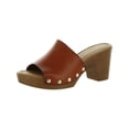 thumbnail image 1 of Sun + Stone Womens Alina Faux Leather Studded Mule Sandals, 1 of 3