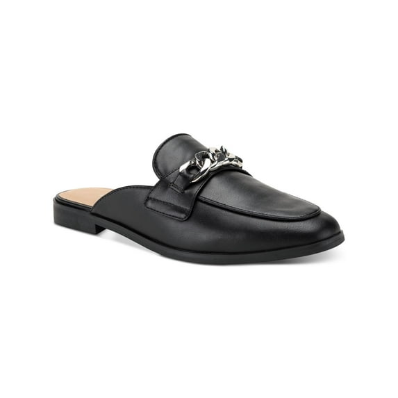 Sun + Stone Womens Augustaa Faux Leather Slip On Mules