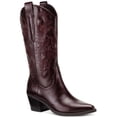 thumbnail image 1 of Sun + Stone Womens Bernarrd Faux Leather Pointed Toe Cowboy, Western Boots, 1 of 3